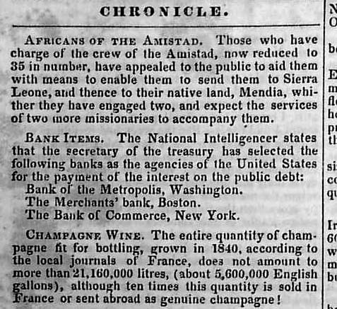 NILES' NATIONAL REGISTER newspaper from Baltimore, dated October. 9, 1841 NILES' NATIONAL REGISTER newspaper from Baltimore, dated October. 9, 1841