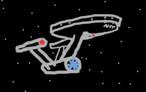 Strichzeichnung des Raumschiffs Enterprise Strichzeichnung des Raumschiffs Enterprise